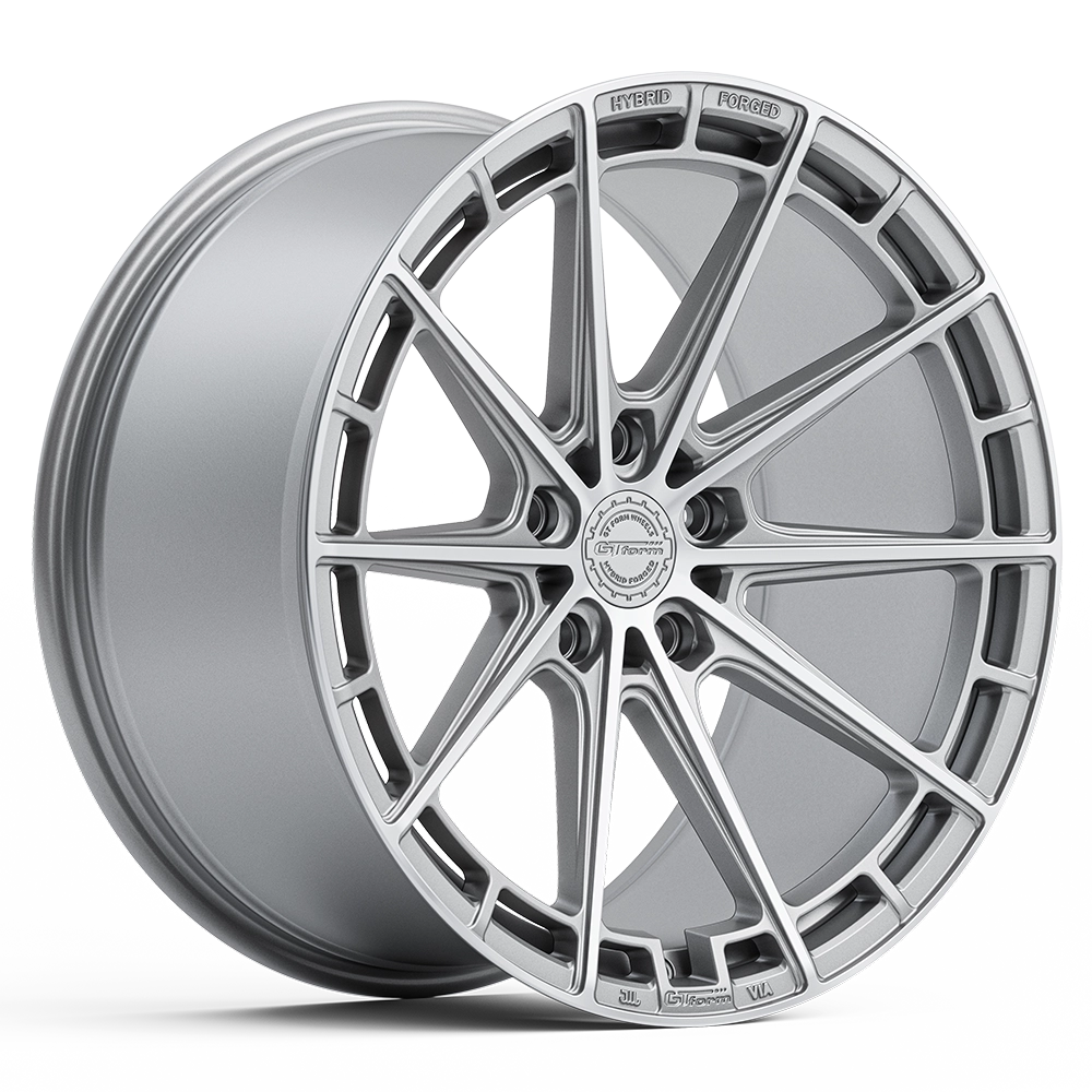 GT Form HF1.1 Silver Machined wheel — multi-spoke hybrid forged premium