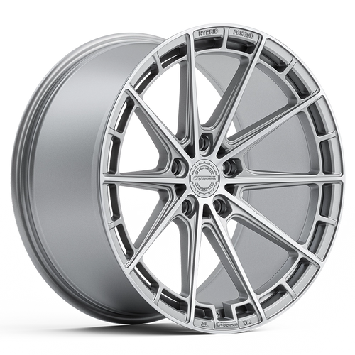 GT Form HF1.1 Silver Machined wheel — multi-spoke hybrid forged premium