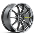 JSR ST37 Gunmetal Grey Machined Lip wheel — rally-inspired multi-spoke JDM