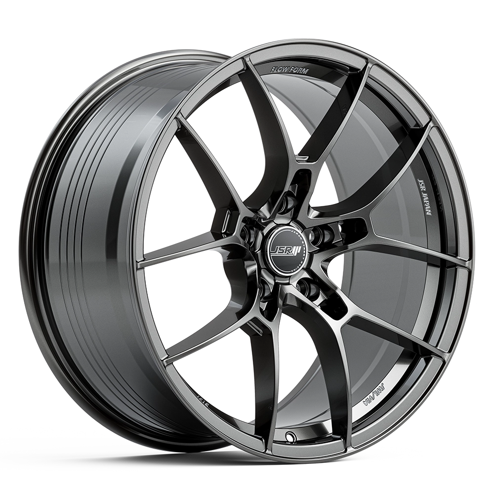 JSR ST57 Shadow Chrome wheel — split-spoke JDM flow-formed