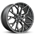 GT Form Marquee Satin Gunmetal Machined Face wheel — multi-spoke hybrid forged