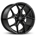 GT Form Torque Gloss Black wheel — split 5-spoke Y-pattern hybrid forged